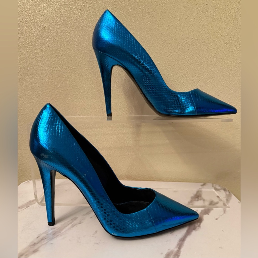 Tamara Mellon Electric Blue Stilettos, EUC, Size 38 (US 8,)